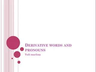 Derivative Words and Prefixes in English Language