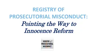 Registry of Prosecutorial Misconduct: Pointing the Way to Innocence Reform