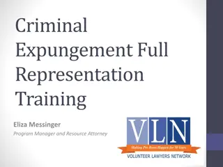 Criminal Expungement Program Overview