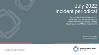 Recent High Potential Incidents and Recommendations - Queensland Coal Mines Inspectorate