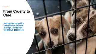 Making Lasting Policy Changes for Animals: Federal Legislative Processes