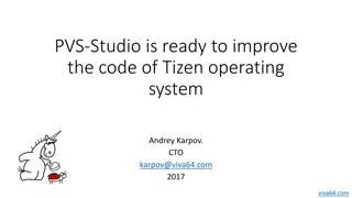 Enhancing Code Quality of Tizen Operating System with PVS-Studio