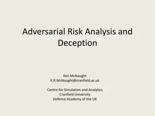 Deception in Risk Analysis and Military Scenarios