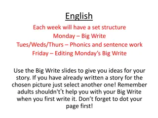 Weekly English Learning Structure with Writing Challenges