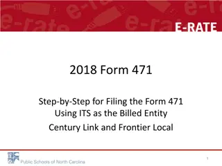 Step-by-Step Guide for Filing Form 471 Using ITS for CenturyLink and Frontier Local