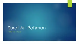 Insights from Surat Ar-Rahman: Blessings, Measurements, and Reflections