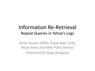 Re-Finding Behavior in Yahoo Search Logs