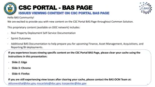 Troubleshooting Content Viewing Issues on CSC Portal BAS Page