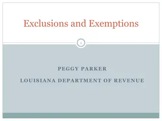 Overview of Exclusions, Exemptions, and Suspensions in Louisiana Tax Laws