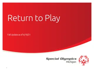 Special Olympics Michigan Return to Play Fall Update 6/18/21