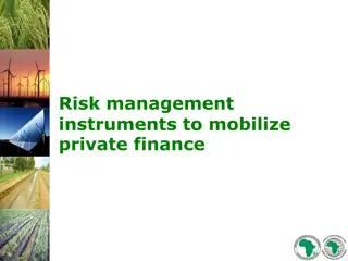 Risk Management Instruments to Mobilize Private Finance