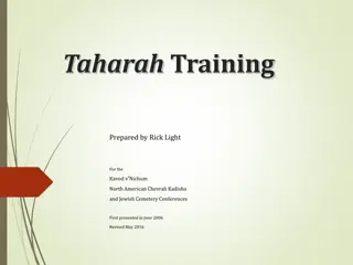 Taharah Training for Chevrah Kadisha: Procedures and Guidelines