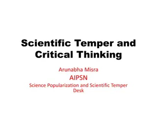 Exploration of Scientific Temper and Critical Thinking in Ancient India