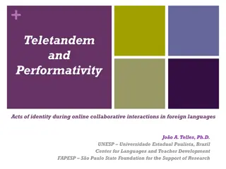 Performativity Acts of Identity in Teletandem Collaborative Interactions