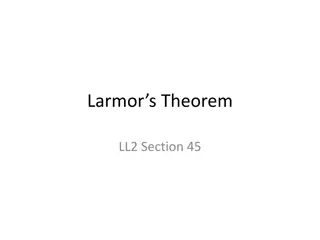 Understanding Larmor's Theorem and Lagrangian Formulation in Electromagnetic Fields