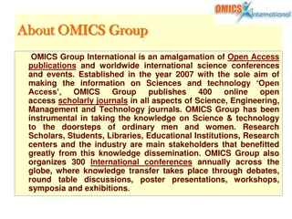 OMICS Group: Pioneering Open Access Publications and International Science Events