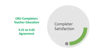 CBU Completer Satisfaction Survey Results