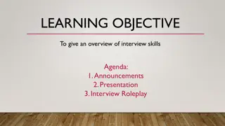 Mastering Interview Skills: Tips and Roleplay Session