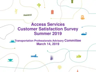 Access Services Customer Satisfaction Survey Summer 2019