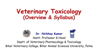 Overview of Veterinary Toxicology Syllabus and Topics Covered