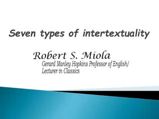 Understanding Intertextuality in Early Modern Literature