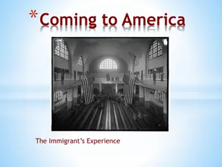 The Immigration Experience in America: Challenges and Opportunities