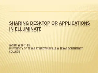 Guide to Sharing Desktop or Applications in Elluminate for Remote Collaboration