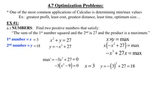 Applications of Calculus in Optimization Problems