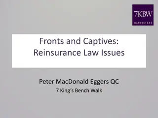 Understanding Fronting and Captive Reinsurance in English Law