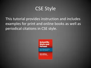 Mastering CSE Style: A Comprehensive Guide with Examples