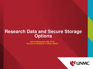 Research Data Classification and Secure Storage Options