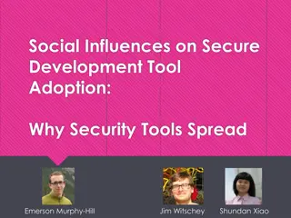 Factors Influencing Adoption of Security Tools in Software Development