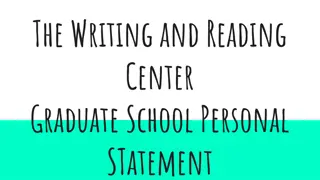 Crafting a Standout Graduate School Personal Statement