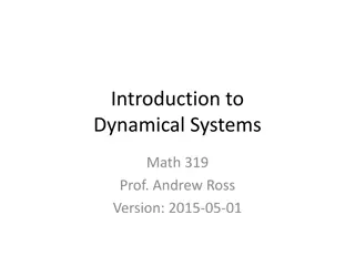 Introduction to Dynamical Systems Math 319