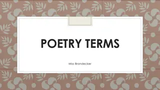 Insights into Poetry Terms