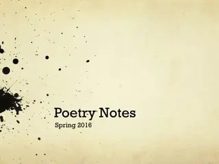 Exploring Poetry Elements in Spring 2016 Notes