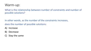 Relationship Between Constraints and Possible Solutions in CSPs