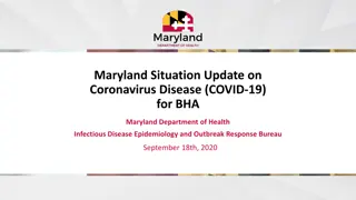 Update on COVID-19 Situation in Maryland, September 18th, 2020