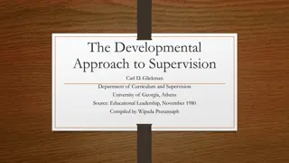 Developmental Approach to Supervision in Teaching