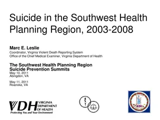 Analysis of Suicide Trends in Southwest Health Planning Region (2003-2008)