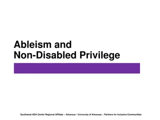 Ableism and Non-Disabled Privilege