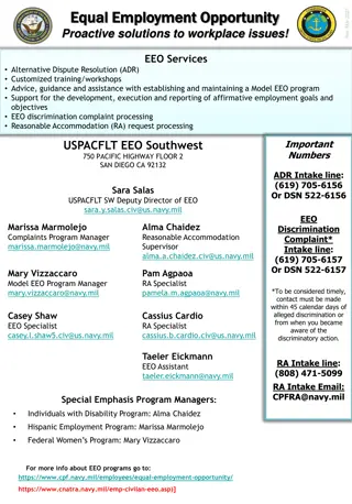 Comprehensive Equal Employment Opportunity (EEO) Support and Information