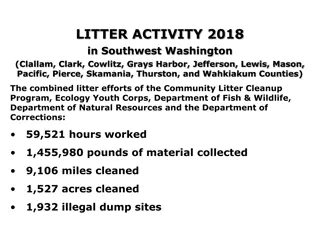 Litter Cleanup Efforts in Southwest Washington 2018