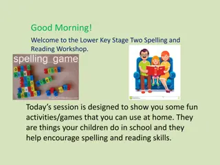 Lower Key Stage Two Spelling & Reading Workshop Activities