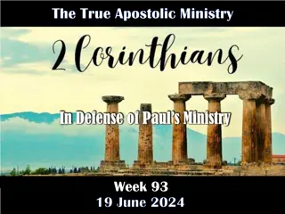 True Apostolic Ministry in Paul's Defense