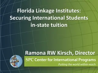 Florida Linkage Institutes: Securing International Students for In-state Tuition