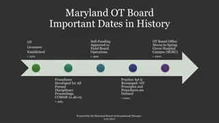 History and Future of Maryland OT Board