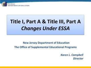 Changes in New Jersey Department of Education Under ESSA