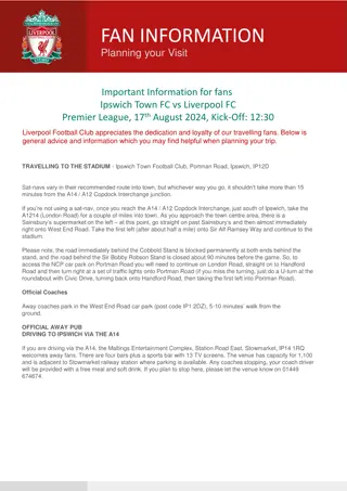 Essential Information for Ipswich Town FC vs Liverpool FC Match on 17th August 2024