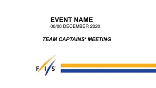 Team Captains Meeting Agenda for December 2020 Event